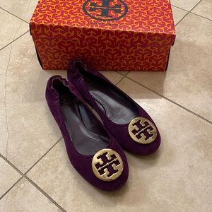 Tory Burch purple flats never worn